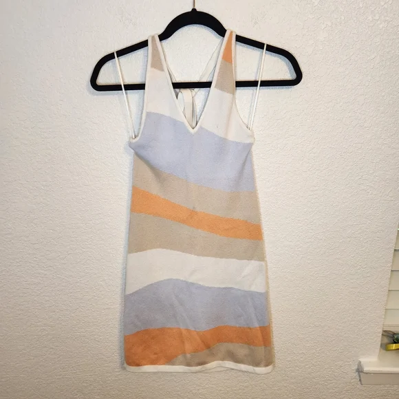 Hollister halter top knit dress colorblock S Sundress - Picture 2 of 12